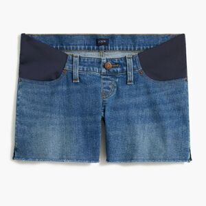 J. Crew Maternity Raw Distressed Hem Medium Wash Denim Shorts